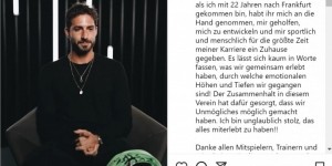 开云登录-特拉普告别法兰克福：俱乐部帮助我成长，很自豪能够经历这一切